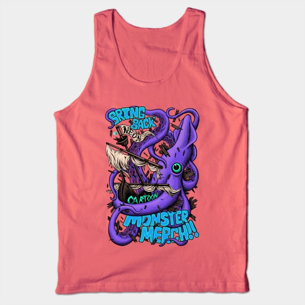 Bring Back Neon Cartoon Monster Merch Tank Top by mattleckie